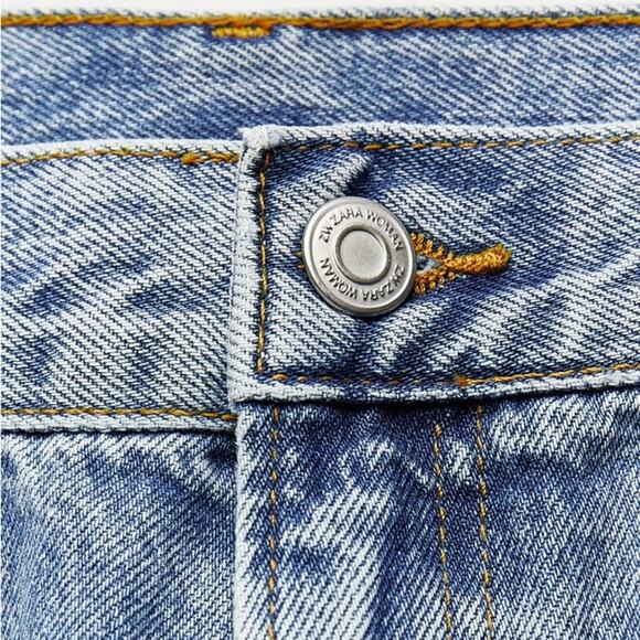 ZARA ZW MID-RISE LOOSE FIT JEANS - Picture 8 of 9